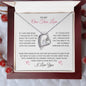 To My One True Love, Hand in Hand with You | Forever Love Necklace with Heartfelt Message