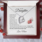 To My Daughter Love Mom | Always My Baby Girl | Forever Love Necklace with Heartfelt Message