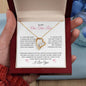 To My One True Love, Hand in Hand with You | Forever Love Necklace with Heartfelt Message