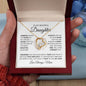 To My Beautiful Daughter Love Mom | Forever Love Necklace with Heartfelt Message