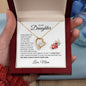 To My Daughter Love Mom | Always My Baby Girl | Forever Love Necklace with Heartfelt Message
