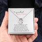 To My Wonderful Bonus Mom | Love and Support | Lucky in Love Necklace with Heartfelt Message | Mothers Day
