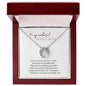 To My Wonderful Bonus Mom | Love and Support | Lucky in Love Necklace with Heartfelt Message | Mothers Day