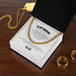 To My Husband | To Love And Grow Old With You | Cuban Link Chain With Heartfelt Message
