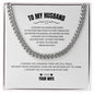 To My Husband | To Love And Grow Old With You | Cuban Link Chain With Heartfelt Message