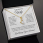 To My Beautiful Wife, I Can't Live without You Necklace | Alluring Beauty Necklace with Heartfelt Message