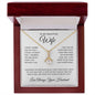 To My Beautiful Wife, I Can't Live without You Necklace | Alluring Beauty Necklace with Heartfelt Message