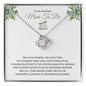 To an Amazing Mom to be | Wonderful Journey of Motherhood | Love Knot Necklace with Heartfelt Message