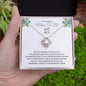 To an Amazing Mom to be | Wonderful Journey of Motherhood | Love Knot Necklace with Heartfelt Message