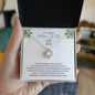 To an Amazing Mom to be | Wonderful Journey of Motherhood | Love Knot Necklace with Heartfelt Message