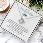 To My Beautiful Mom | Greatest Gift in the World | Love Knot Necklace with Heartfelt Message