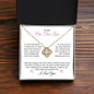 To My One True Love, Hand in Hand with You | Love Knot Necklace with Heartfelt Message