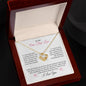 To My One True Love, Hand in Hand with You | Love Knot Necklace with Heartfelt Message