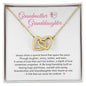 Grandmother Granddaughter | Special Bond | Interlocking Hearts Necklace with Heartfelt Message | Mothers Day