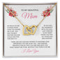 To My Amazing Mom | Love and Support | Interlocking Hearts Necklace with Heartfelt Message | Mothers Day