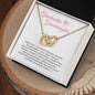 Grandmother Granddaughter | Special Bond | Interlocking Hearts Necklace with Heartfelt Message | Mothers Day