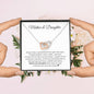 Mother Daughter | Special Bond | Interlocking Hearts Necklace with Heartfelt Message | Mothers Day