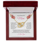 To My Amazing Mom | Love and Support | Interlocking Hearts Necklace with Heartfelt Message | Mothers Day