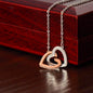Grandmother Granddaughter | Special Bond | Interlocking Hearts Necklace with Heartfelt Message | Mothers Day