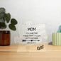 Gift for Mom | Engraved Acrylic Block Puzzle | Cool Mom Present from Daughter, Son | You are the piece that holds us together