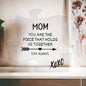 Gift for Mom | Engraved Acrylic Block Puzzle | Cool Mom Present from Daughter, Son | You are the piece that holds us together
