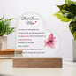 Bonus Mom Gifts | Printed Heart Acrylic Plaque | Mother in law Gifts | LED Night Light