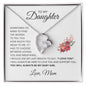 To My Daughter Love Mom | Always My Baby Girl | Forever Love Necklace with Heartfelt Message