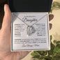To My Beautiful Daughter Love Mom | Forever Love Necklace with Heartfelt Message