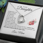To My Daughter Love Mom | Always My Baby Girl | Forever Love Necklace with Heartfelt Message