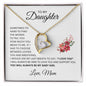 To My Daughter Love Mom | Always My Baby Girl | Forever Love Necklace with Heartfelt Message