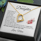 To My Daughter Love Mom | Always My Baby Girl | Forever Love Necklace with Heartfelt Message