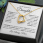 To My Beautiful Daughter Love Mom | Forever Love Necklace with Heartfelt Message