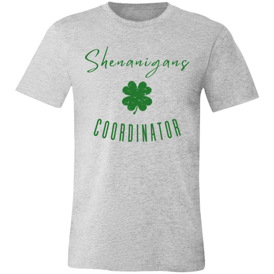 Shenanigans Coordinator T-Shirt | Saint Patrick's Day |Unisex Jersey Short-Sleeve T-Shirt