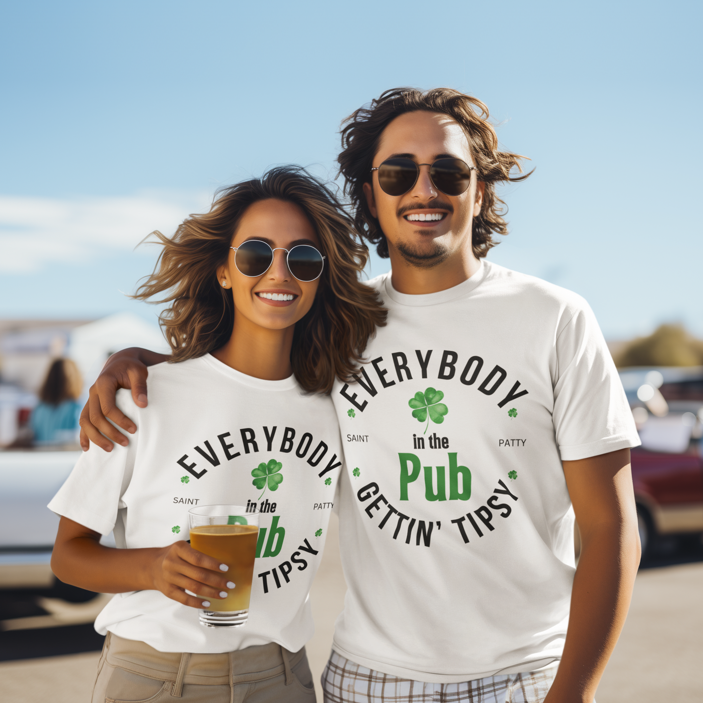 Everybody Gettin Tipsy in the Pub | Saint Patrick's Day Shirt |Unisex Jersey Short-Sleeve T-Shirt