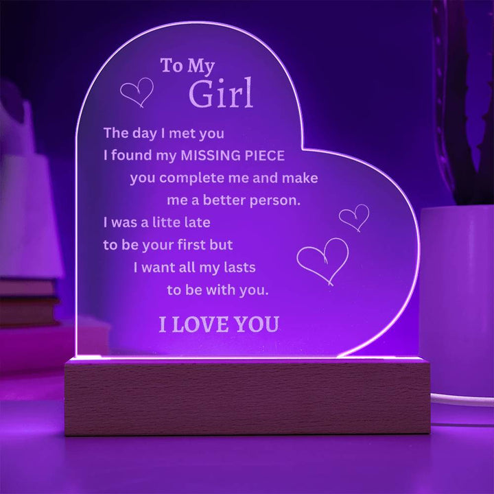 Discount Gift For My Lover On Sale Amazon Romantic Gifts For Girlfriend To My Girlfriend Engraved Night Light I Love You Gifts For Her Cute Girlfriends Anniversary Birthday Gifts For Her From
