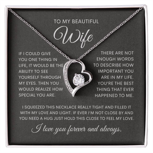 To My Beautiful Wife, How Special You Are Necklace | Forever Love Necklace with Heartfelt Message